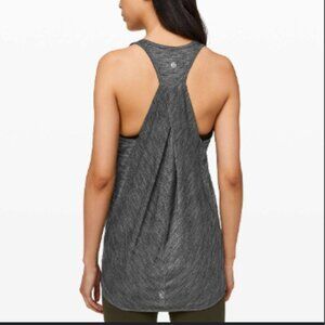 Lululemon Essentials Racerback Longline Tank Top - Size 4 in Dark Heathered Grey